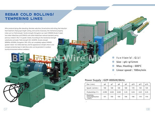 Cold Rolled  Ribbed Steel Wire Line